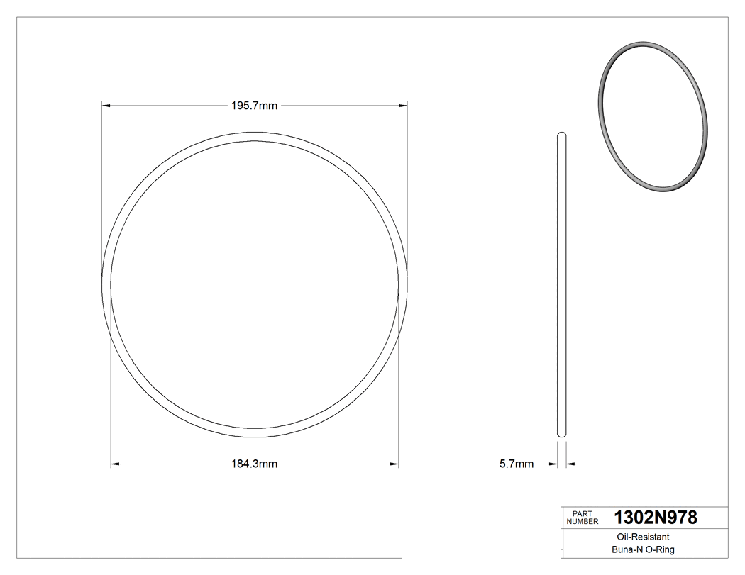 Technical drawing - 1302N978